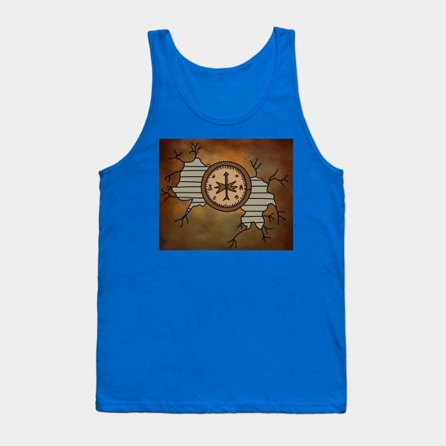 Old Retro Compass Signpost Viking Tank Top by flofin